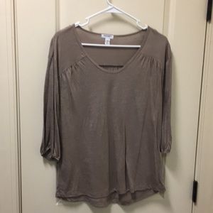Tan flowy top